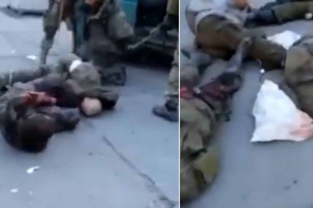 Die Aufnahmen zeigen möglicherweise Kriegsverbrechen von ukrainischen Soldaten. 