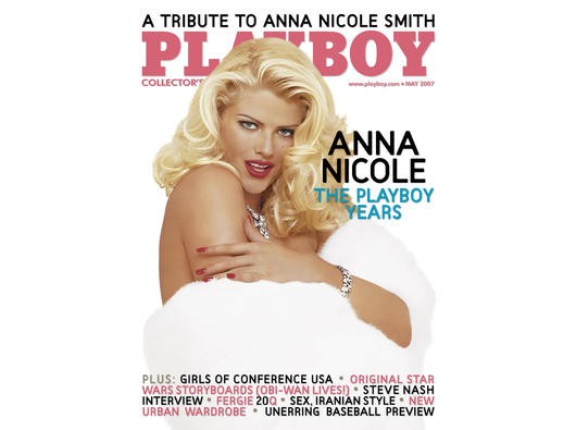 Anna Nicole Smith ziert das Titelblatt der Maiausgabe des Magazins Playboy 2007. Foto: afp