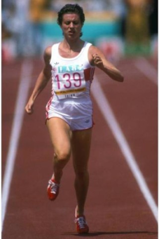 Ute Thimm bei den Olympische Spiele in Los Angeles 1984. Foto: imago