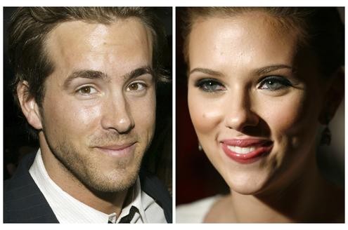 ...die Schauspieler Ryan Reynolds und Scarlett Johansson, ...
