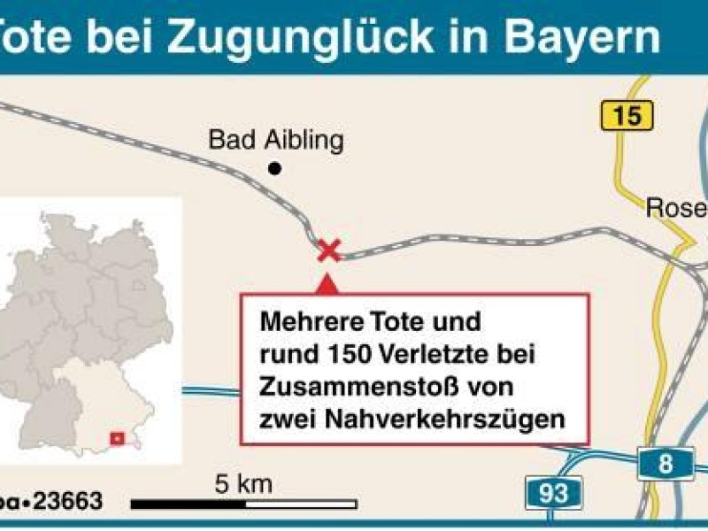 Das Unglück geschah auf eingleisiger Strecke. 