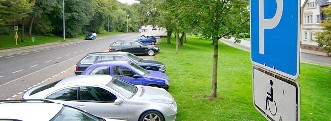 Behindertenparkplatz Beschilderung, Schild mit P--656x240.jpg