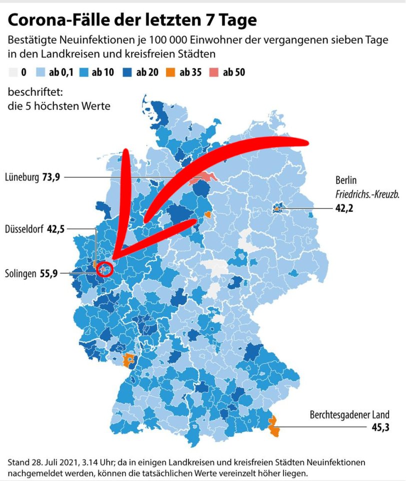 Corona In NRW: Solingen Ist Inzidenz-Spitzenreiter – OB Mit Theorie ...