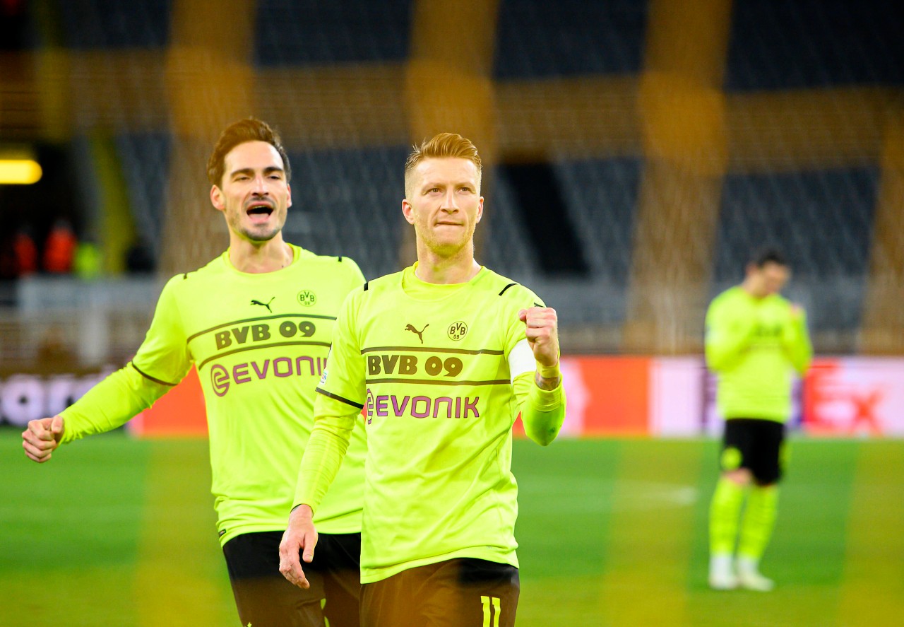 Mats Hummels (links) findet lobende Worte für Kollegen Marco Reus (rechts). 