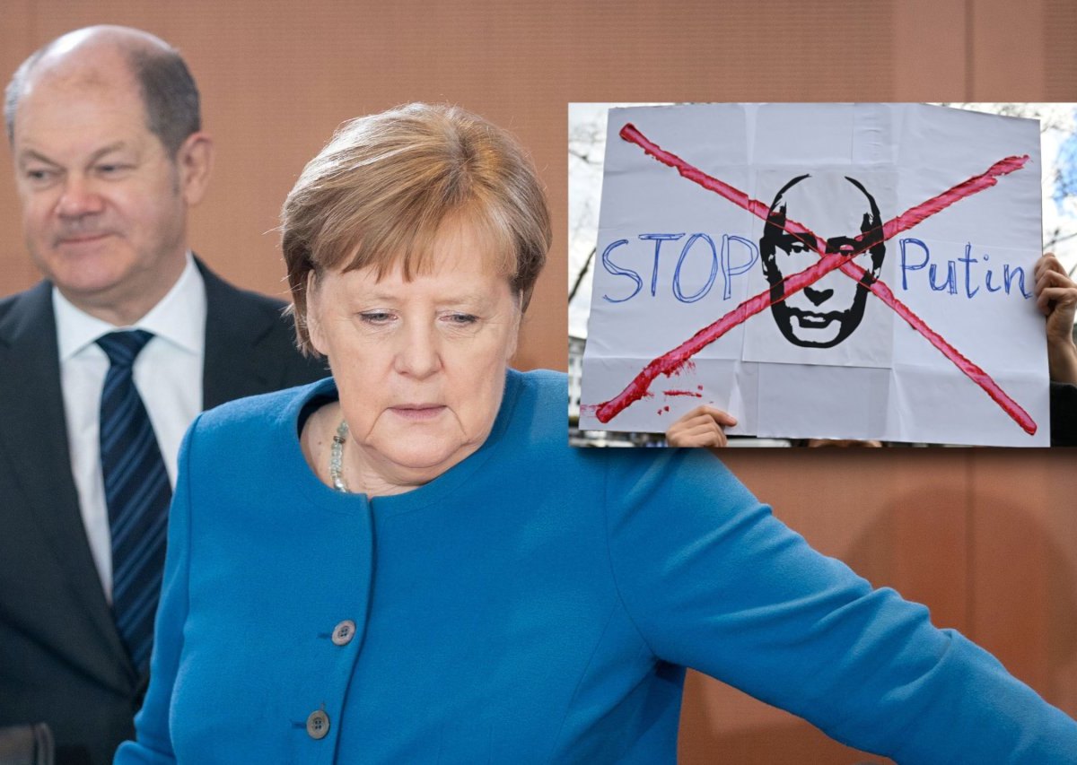 Scholz Merkel Putin