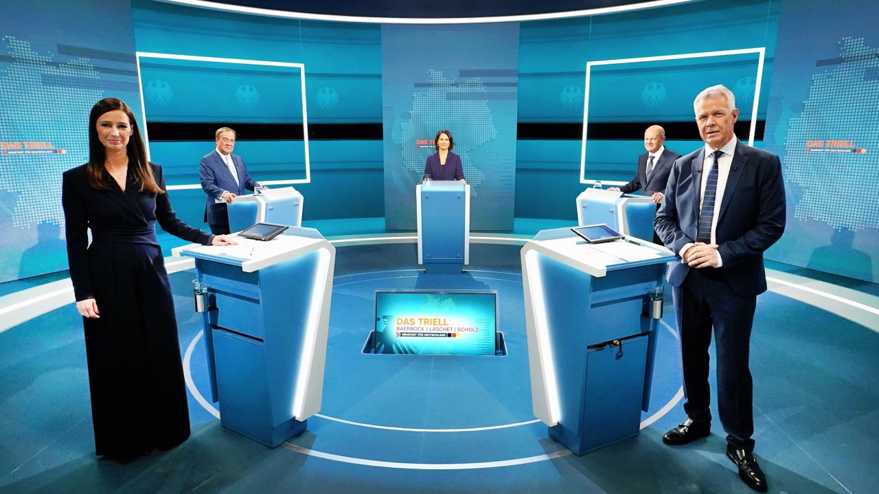 Die RTL-Moderatoren Pinar Atalay und Peter Kloeppel stellten die Kanzlerkandidaten Annalena Baerbock, Armin Laschet und Olaf Scholz auf die Probe.