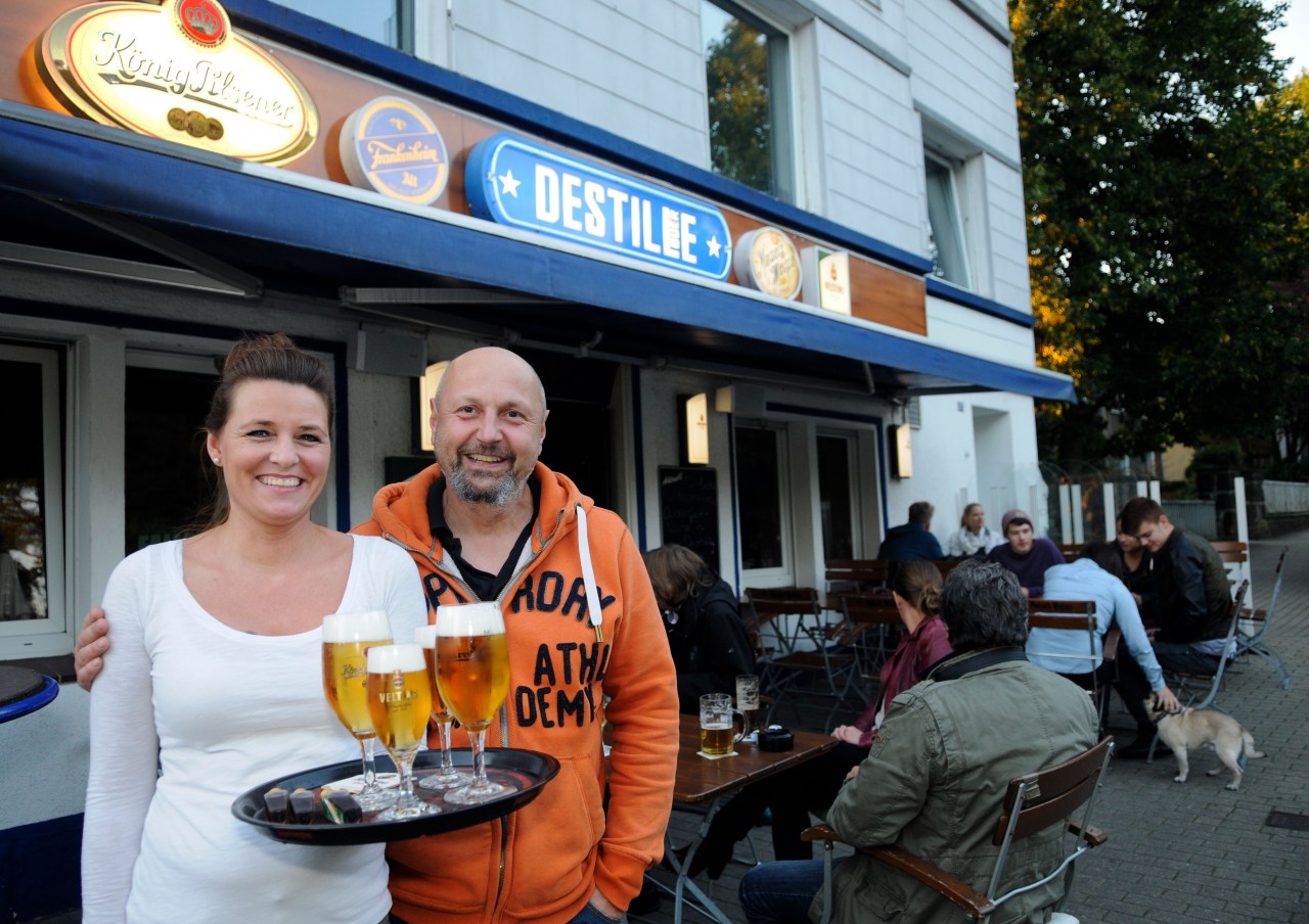 Jessica Gierth und Thomas Wesselborg von der Gelsenkirchener Kneipe Destille.