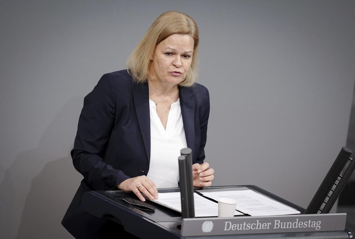 Bundesinnenministerin Nancy Faeser (SPD).