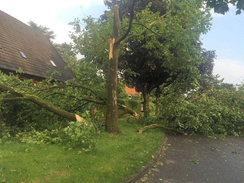 Das Unwetter hinterließ schwere Schäden, die...