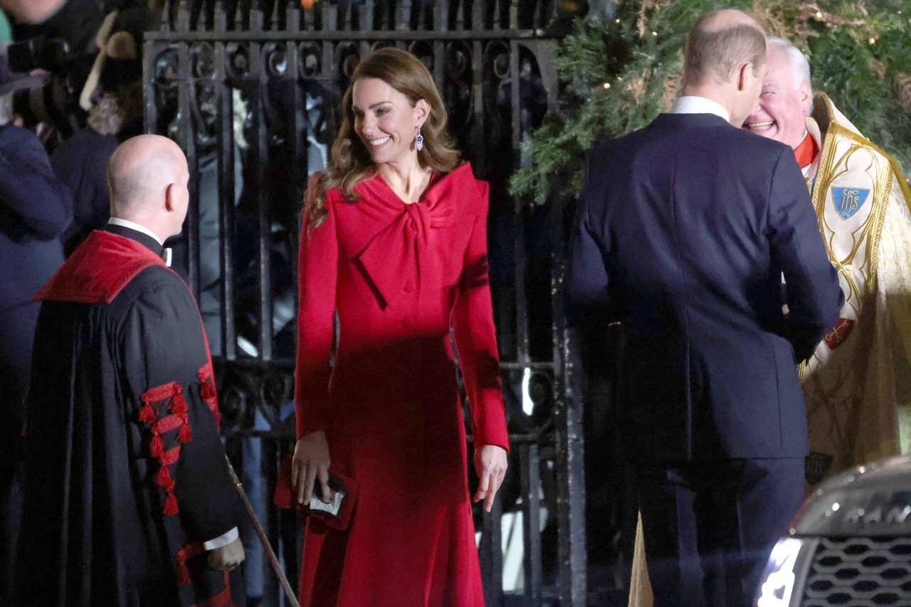 Kate Middleton und Prinz William bei der Weihnachtsandacht „Together At Christmas“ am 8. Dezember in London.