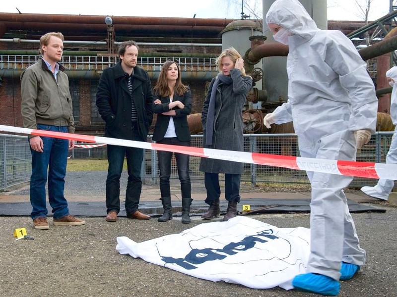 Der Tatort aus Dortmund. ARD stellt seine Ermittler für die Ruhrmetropole vor. Jörg Hartmann als Hauptkommissar Peter Faber, Anna Schudt als Hauptkommissarin Martina Bönisch, Aylin Tezel als Oberkommissarin Nora Dalay, Stefan Konarske als Oberkommissar Daniel Kossik.