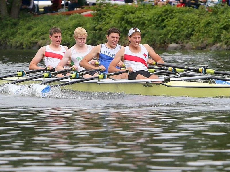 Vierer, die Rgm. RC Witten, Hansa Dortmund, RR TVK Essen gewinnt ihr Rennen