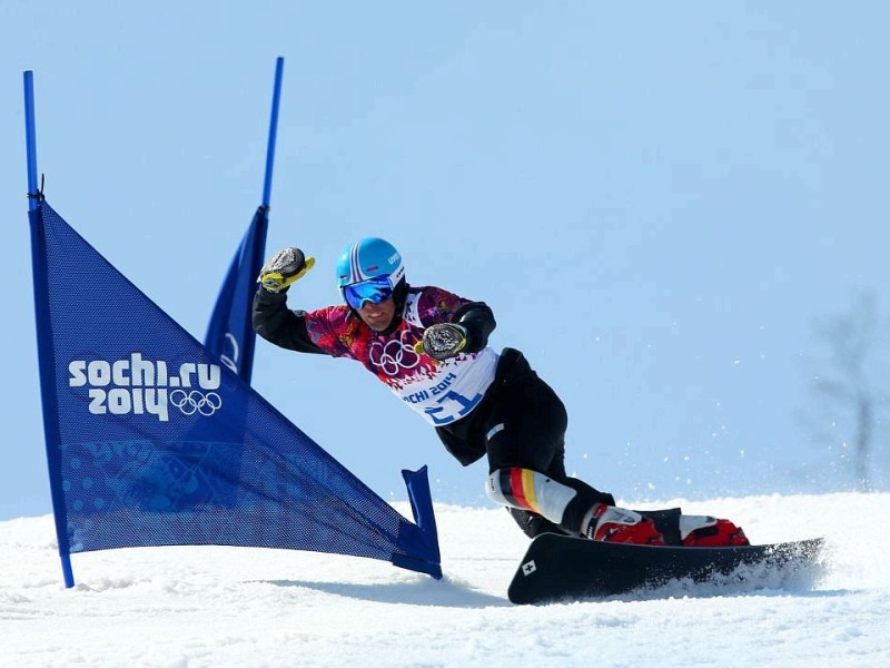 Am Morgen machten sich die Snowbaorder auf zum Parallel-Slalom. Der beste Deutsche bei den Männern war Patrick Bussler - für ihn war allerdings schon im Achtelfinale Schluss.