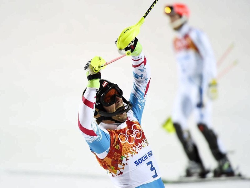 Slalom-Gold ging nach Österreich - Mario Matt bestätigte seine starke Zeit aus dem ersten Lauf. Silber ging an seinen Landsmann  Marcel Hirscher, Bronze bekam der Norweger Henrik Kristoffersen.