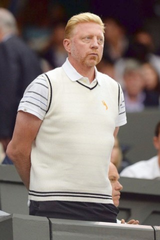 Boris Becker betreut beim Tennisturnier in Wimbledon Novak Djokovic.