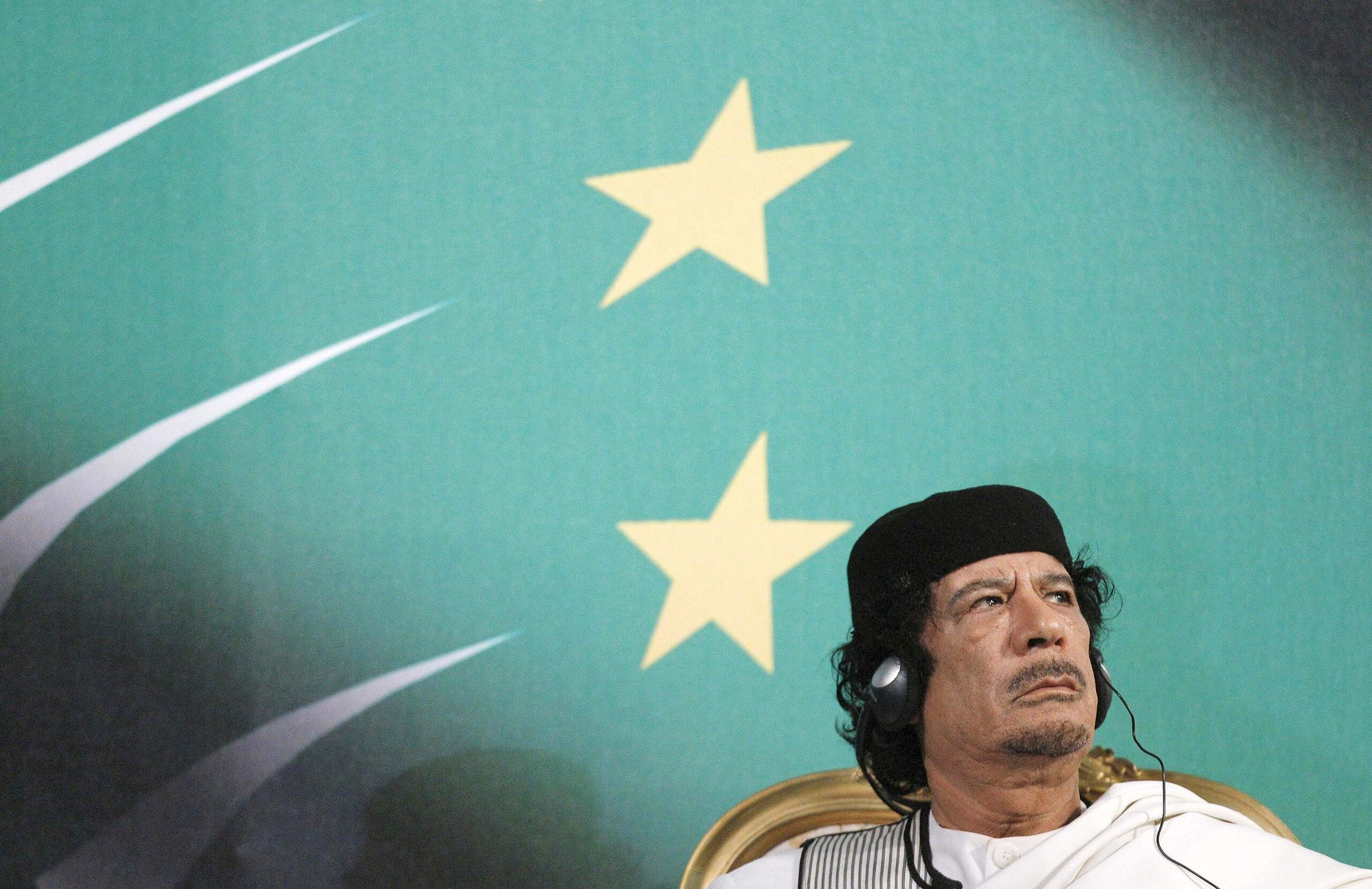 Das Bild ist datiert auf den 30. August 2010 und zeigt Gaddafi bei einem Staatsbesuch in Italien.