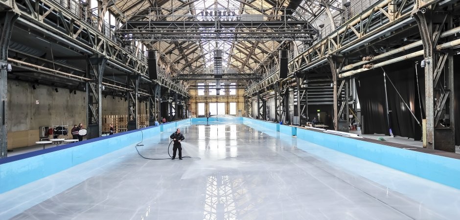 Die Jahrhunderthalle beherbergt seit 2016 den 1. Eissalon Ruhr.