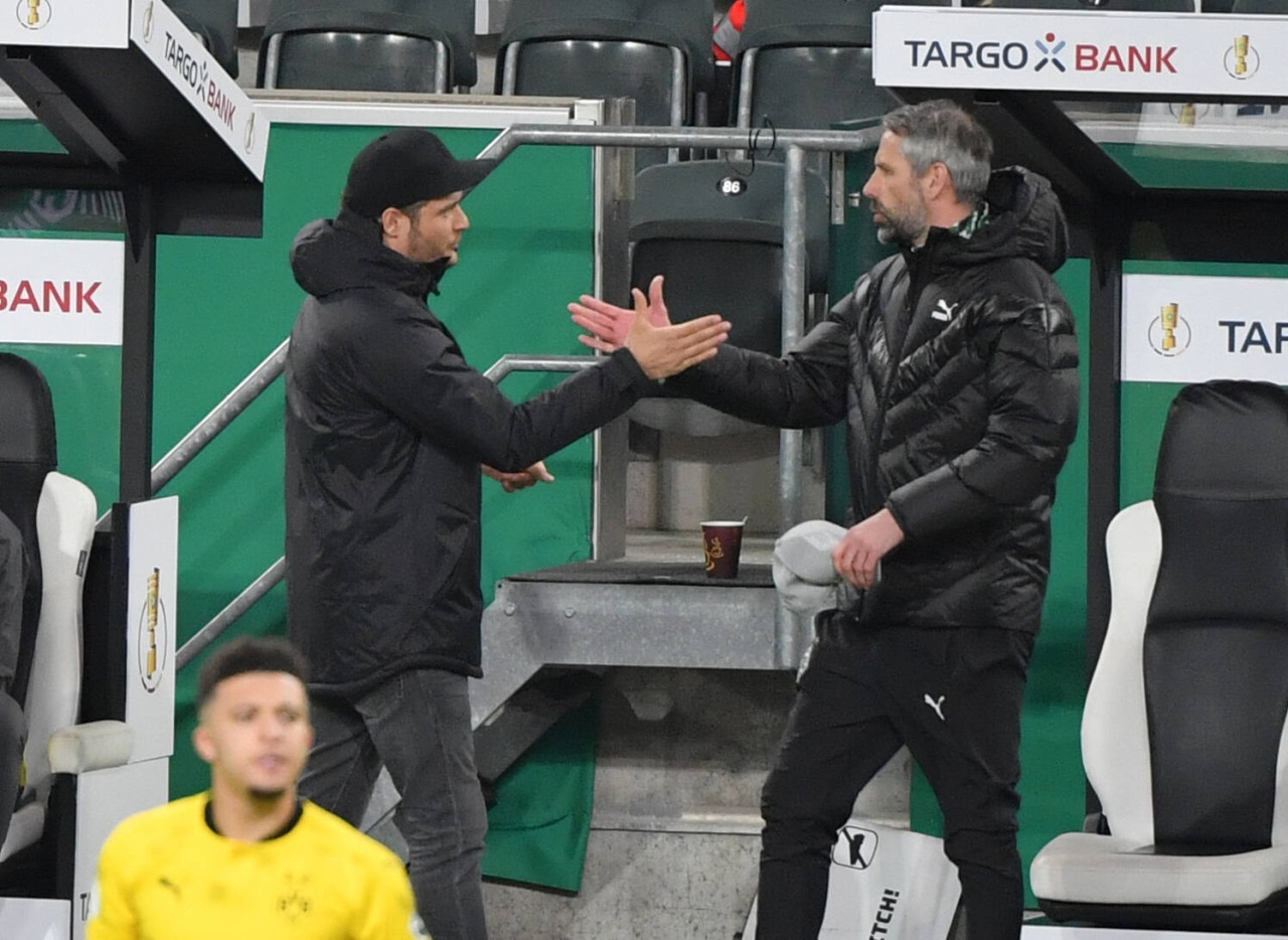 Wird Edin Terzic (l.) wirklich Co-Trainer von Marco Rose?