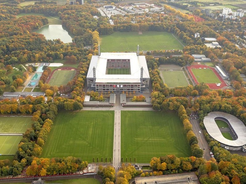 Luftbild, ReviuerEnergieStadion, 1.FC Koeln, Rhein-Energie-Stadion, 2.Bundesliga,  Koeln, Rheinland, Nordrhein-Westfalen, Deutschland, Europa