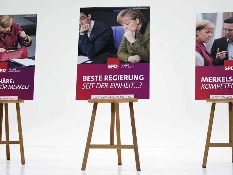 Mit weiteren Motiven fährt die SPD Attacken gegen die amtierende schwarz-gelbe Bundesregierung.