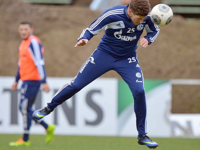 Training FC Schalke 04 am Donnerstag, 13.02.2014 in Gelsenkirchen.Im Bild Schalkes Klaas Jan HuntelaarFoto: Joachim Kleine-Büning/WAZ FotoPool