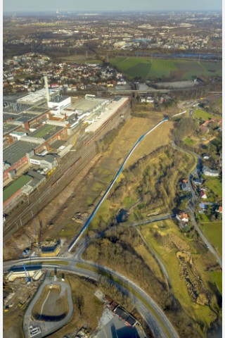 Autobahnverbindung zwischen A44 und Opel-Ring,  Bochum, Ruhrgebiet, Nordrhein-Westfalen, Deutschland