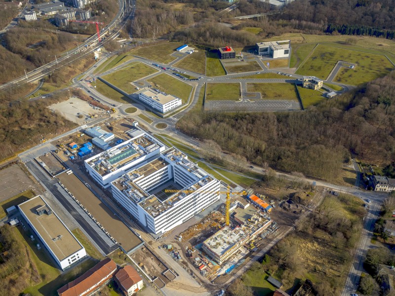 Neubau der Fakultät für Sportwissenschaft am BioMedizinPark, Gesundheitscampus Bochum, Nähe Ruhruniversität,  Bochum, Ruhrgebiet, Nordrhein-Westfalen, Deutschland