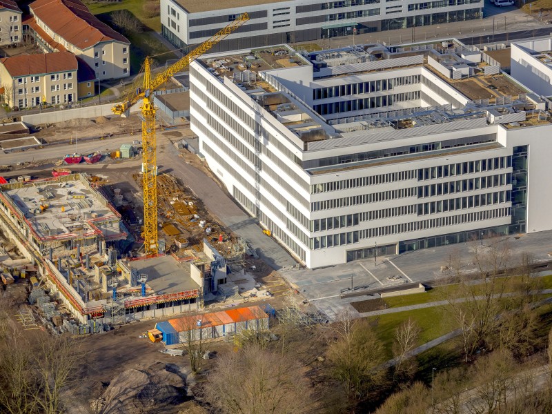 Gesundheitscampus Bochum, Neubau der Hochschule für Gesundheit,  Gesundheitscampus NRW, Nähe Ruhruniversität,  Bochum, Ruhrgebiet, Nordrhein-Westfalen, Deutschland