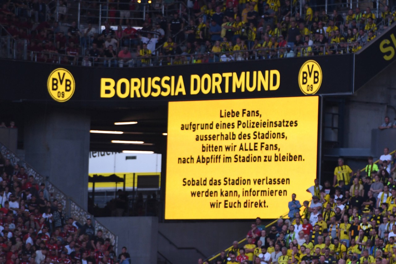 Die Durchsage des BVB an die Fans.