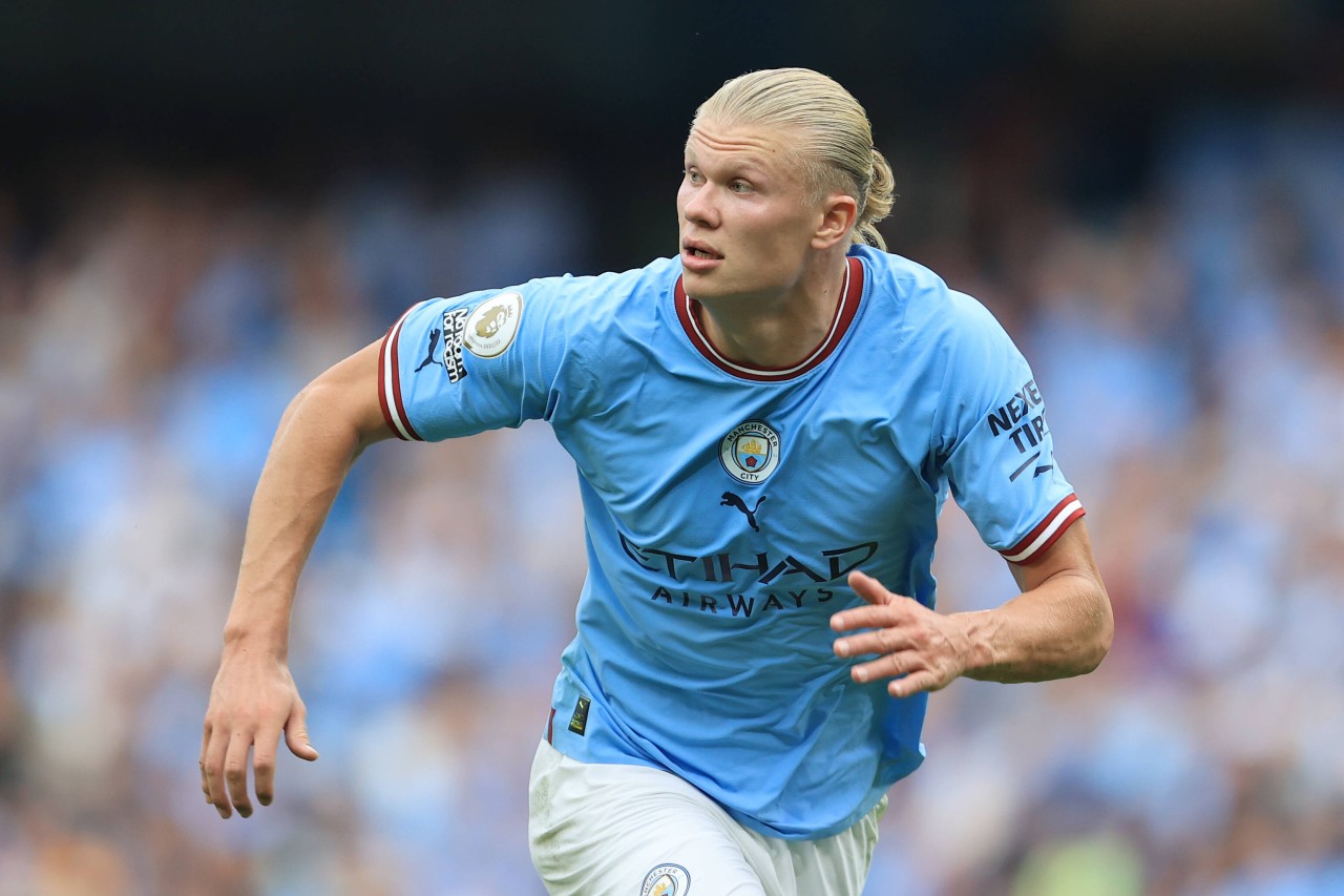 Erling Haaland erzielte seinen ersten Hattrick für Manchester City.