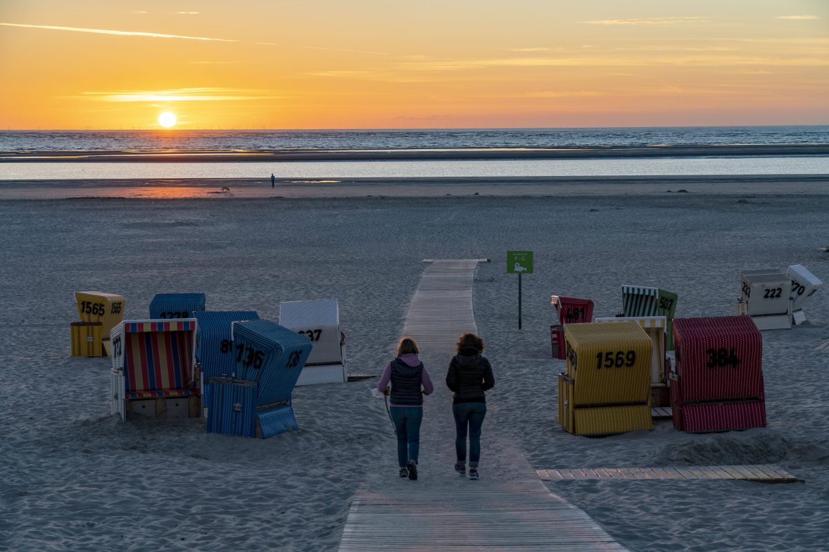 Sonnenuntergang auf Langeoog.