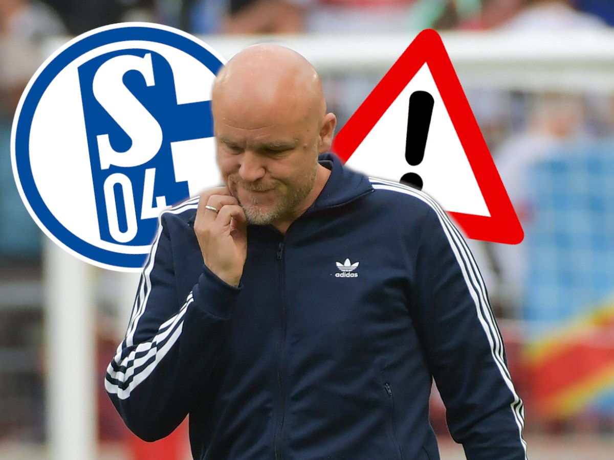 Rouven SchrÃ¶der, Sportchef des FC Schalke 04, kratzt sich nervÃ¶s am Kinn.