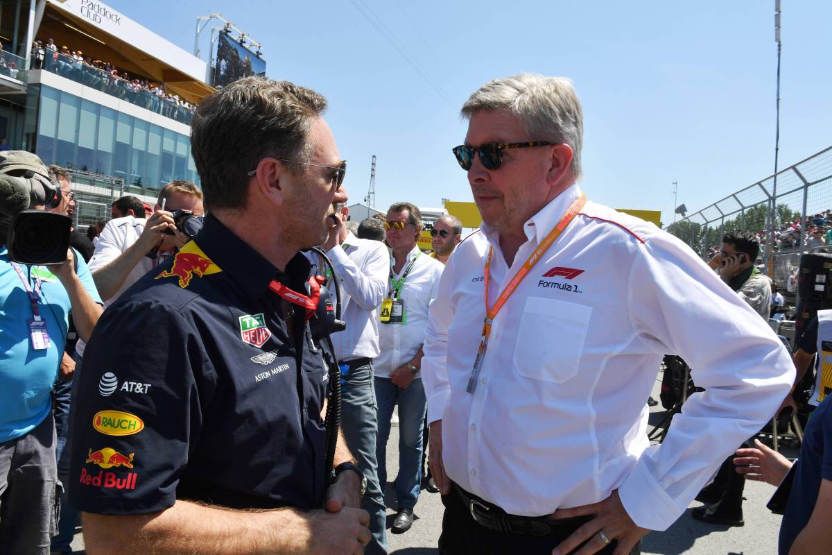 Formel 1: Red Bulls Christian Horner im GesprÃ¤ch mit Ross Brawn.