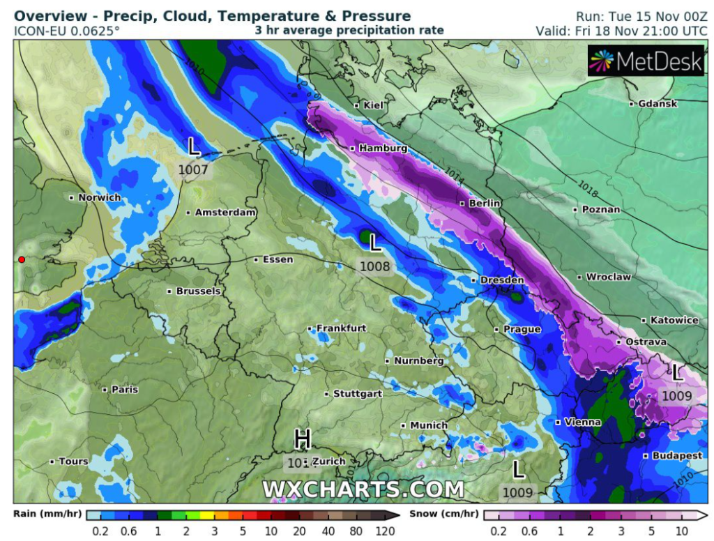 Wetter in NRW Wetterkarte für Deutschland zeigt Schnee im Nordosten