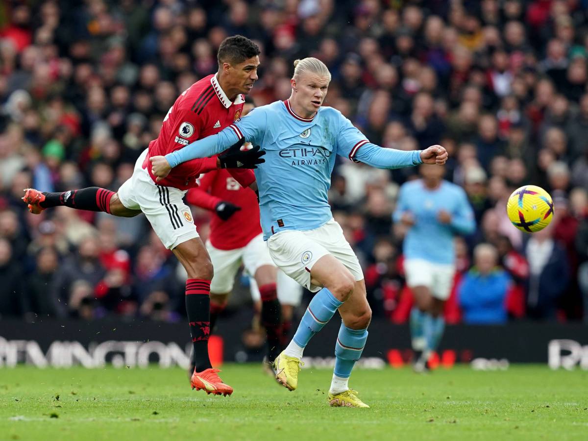 Erling Haaland brachte gegen Manchester United keine gute Leistung.