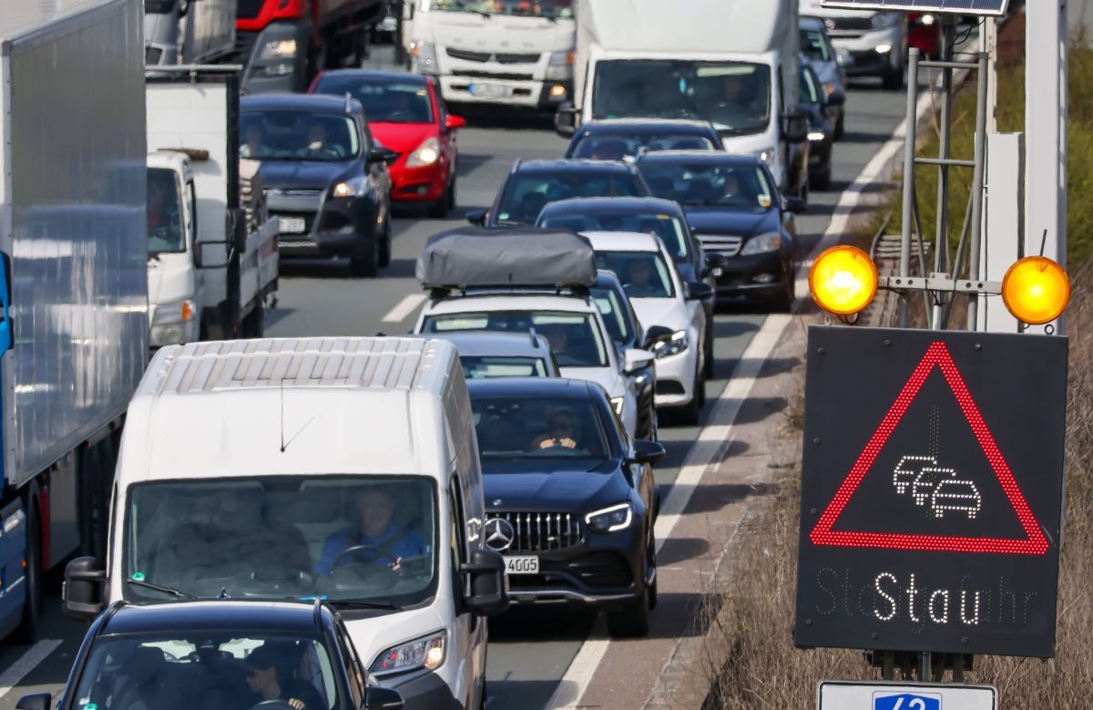 Stau auf der Autobahn