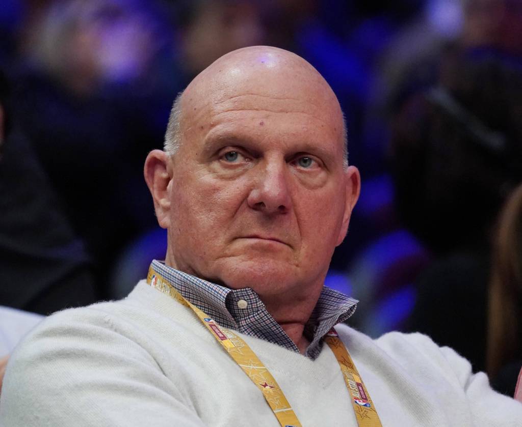 Steve Ballmer beim Besuch eines NBA-Spiels.