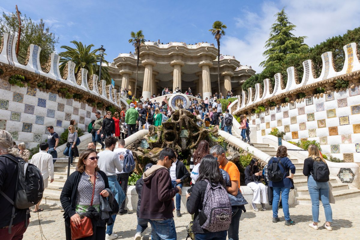 Touristen in Barcelona, Spanien