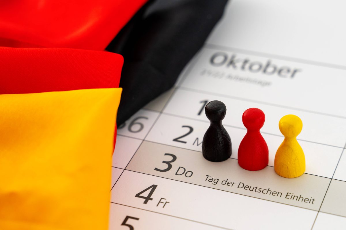 Oktober Tag der deutschen Einheit Kalender