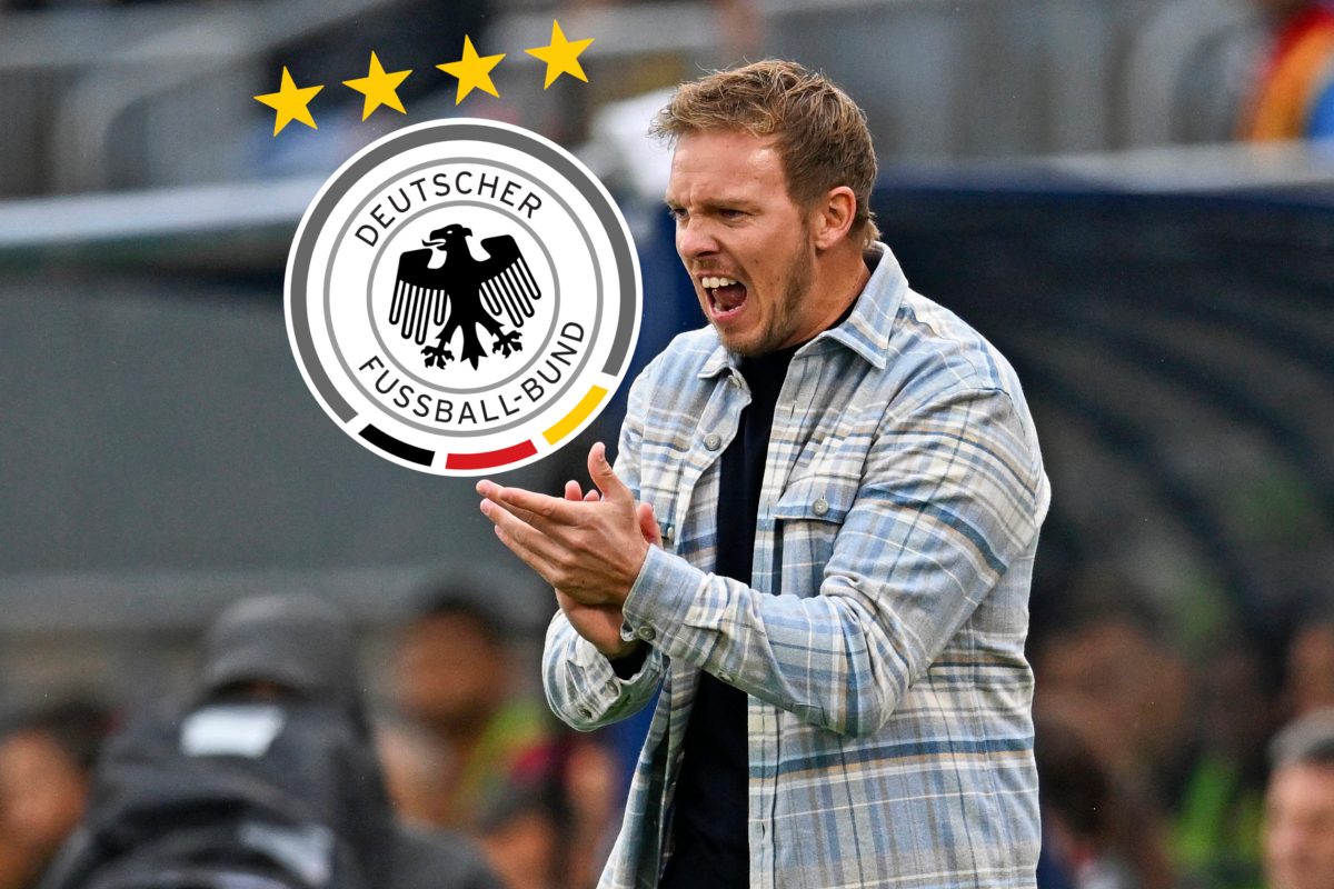 Julian Nagelsmann jubelt über den ersten Erfolg als Nationaltrainer.