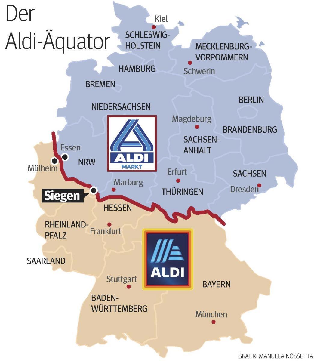 Aldi Süd & Aldi Nord: Was sind die Unterschiede & wo verläuft die ...