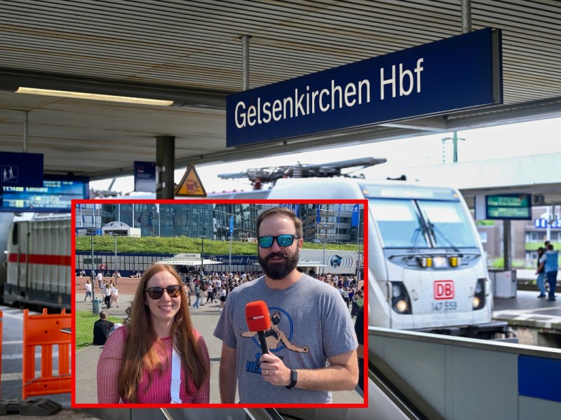 US-Amerikaner reisen mit der Bahn nach Gelsenkirchen – sie können nicht mehr an sich halten!