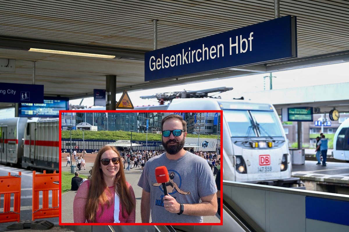 US-Amerikaner reisen mit der Bahn nach Gelsenkirchen – sie können nicht mehr an sich halten!
