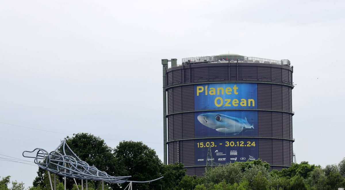 Gasometer Oberhausen mit wichtiger Nachricht – Besucher schauen ganz genau hin