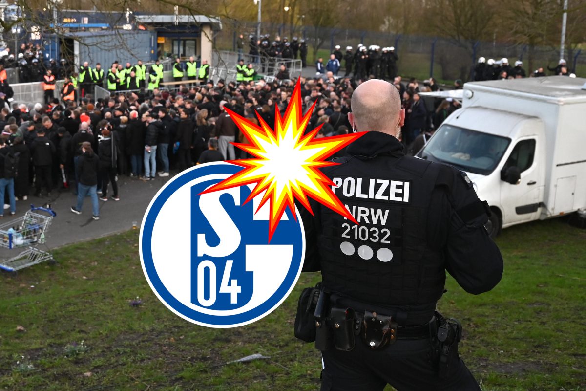 Wilde Szenen nach dem Testspiel von Schalke 04! Offenabr hat ein großer Polizeieinsatz das Freundschaftsspiel gegen NAC Breda überschattet.