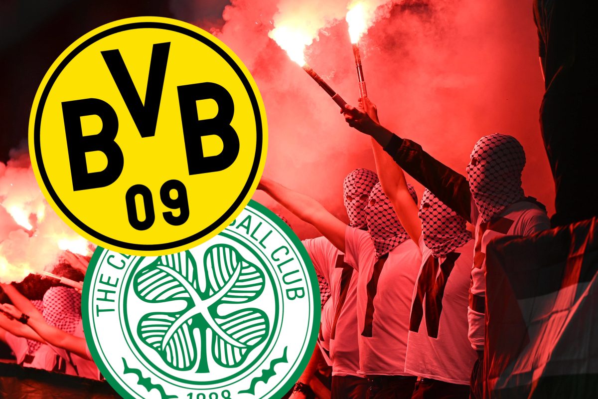 Fan-Protest bei Borussia Dortmund gegen Celtic Glasgow.