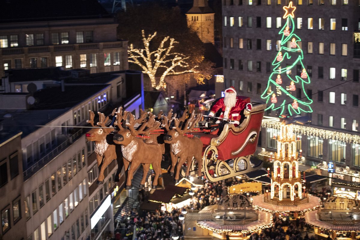 Fliegender Weihnachtsmann