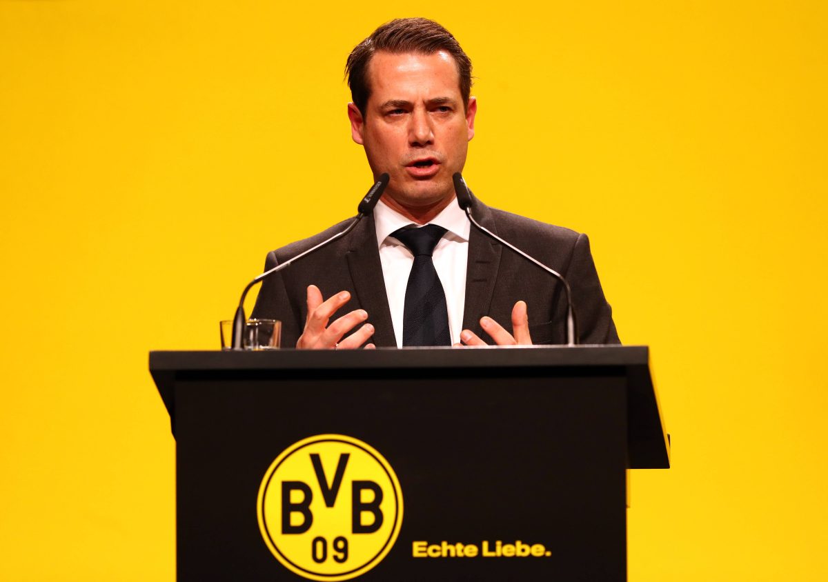 Lars Ricken auf der Mitgliederversammlung von Borussia Dortmund.