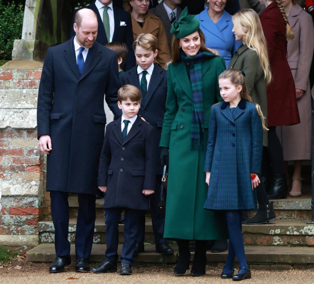 Die Royals: Prinz William, Prinz Louis, Prinz George, Kate Middleton und Prinzessin Charlotte.