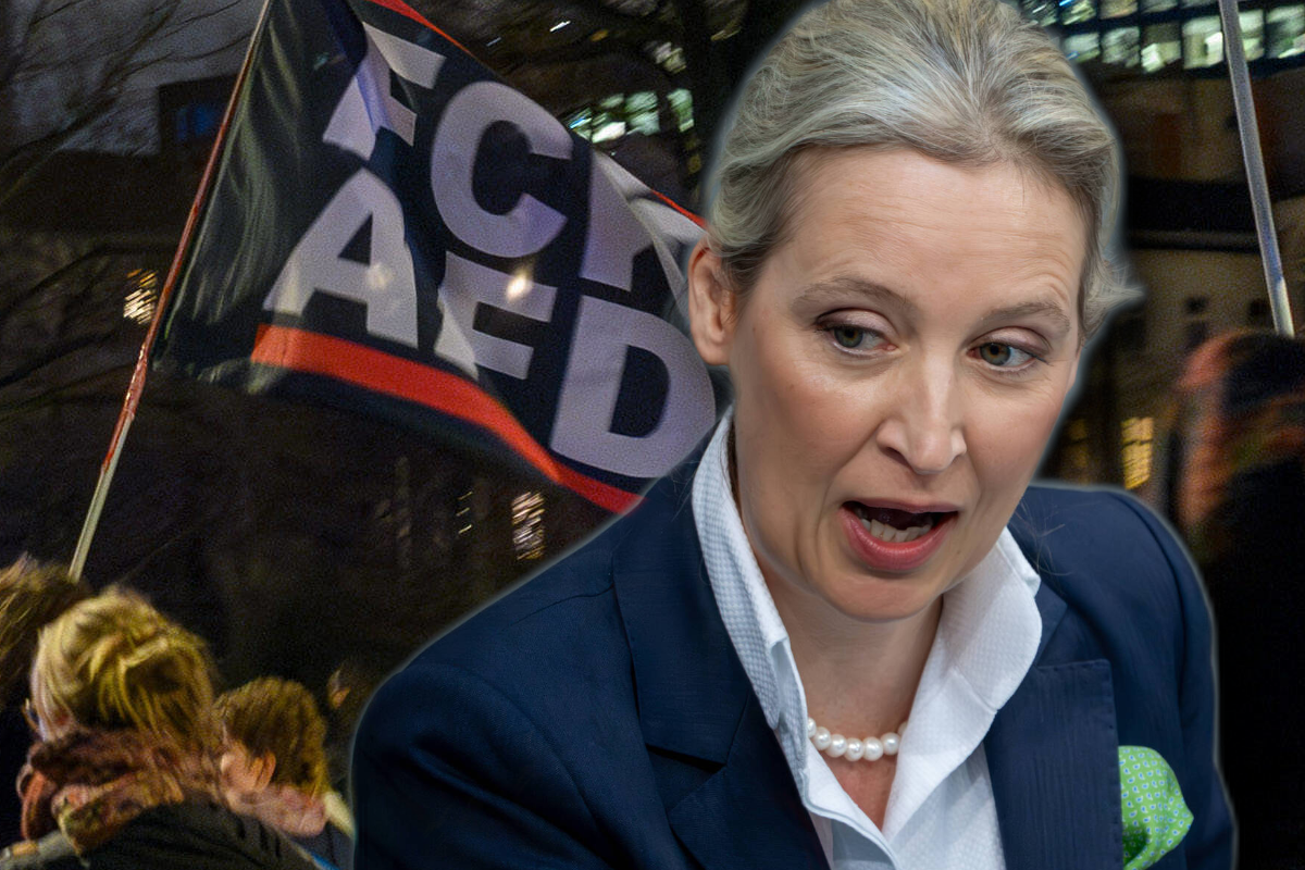 Proteste gegen Alice Weidel vor dem RTL-Quadrell (Symbolfoto).